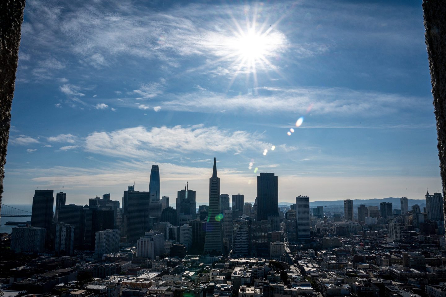 Buildings in downtown San Francisco, California, US, on Thursday, Dec. 15, 2022. California home sales plunged this year as soaring interest rates held back buyers in the costly state. Photographer: David Paul Morris/Bloomberg via Getty Images
