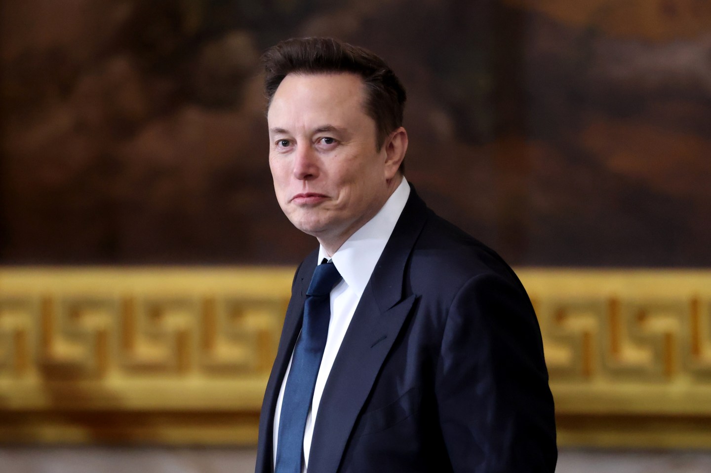 WASHINGTON, DC &#8211; JANUARY 20: Tesla, SpaceX and X CEO Elon Musk arrives for the Inauguration of Donald J. Trump in the U.S. Capitol Rotunda on January 20, 2025 in Washington, DC. Donald Trump takes office for his second term as the 47th president of the United States. (Photo by Kevin Lamarque &#8211; Pool/Getty Images)