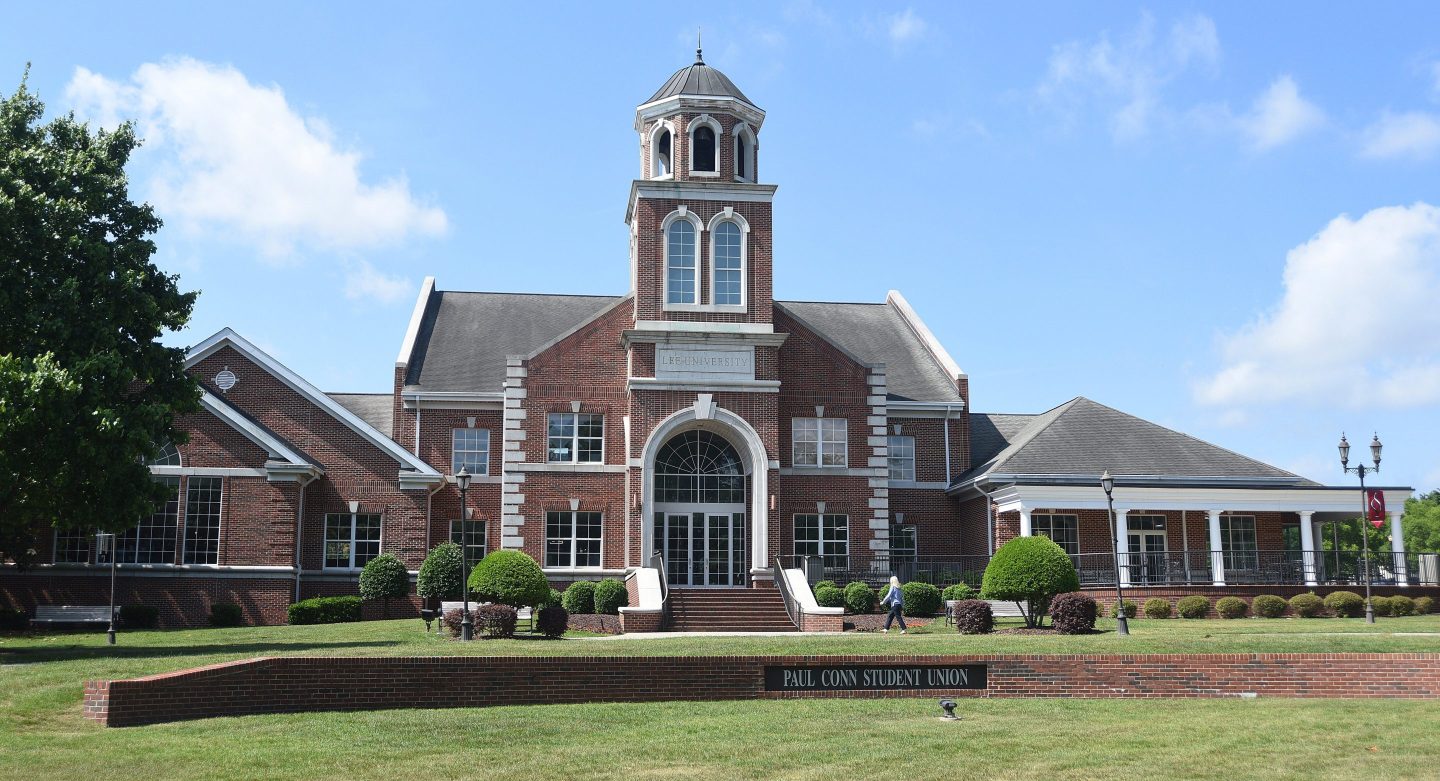 FILE &#8211; The Conn Student Union at Lee University in Cleveland, Tenn., is shown Friday, May 20, 2022.   (Matt Hamilton//Chattanooga Times Free Press via AP, File)